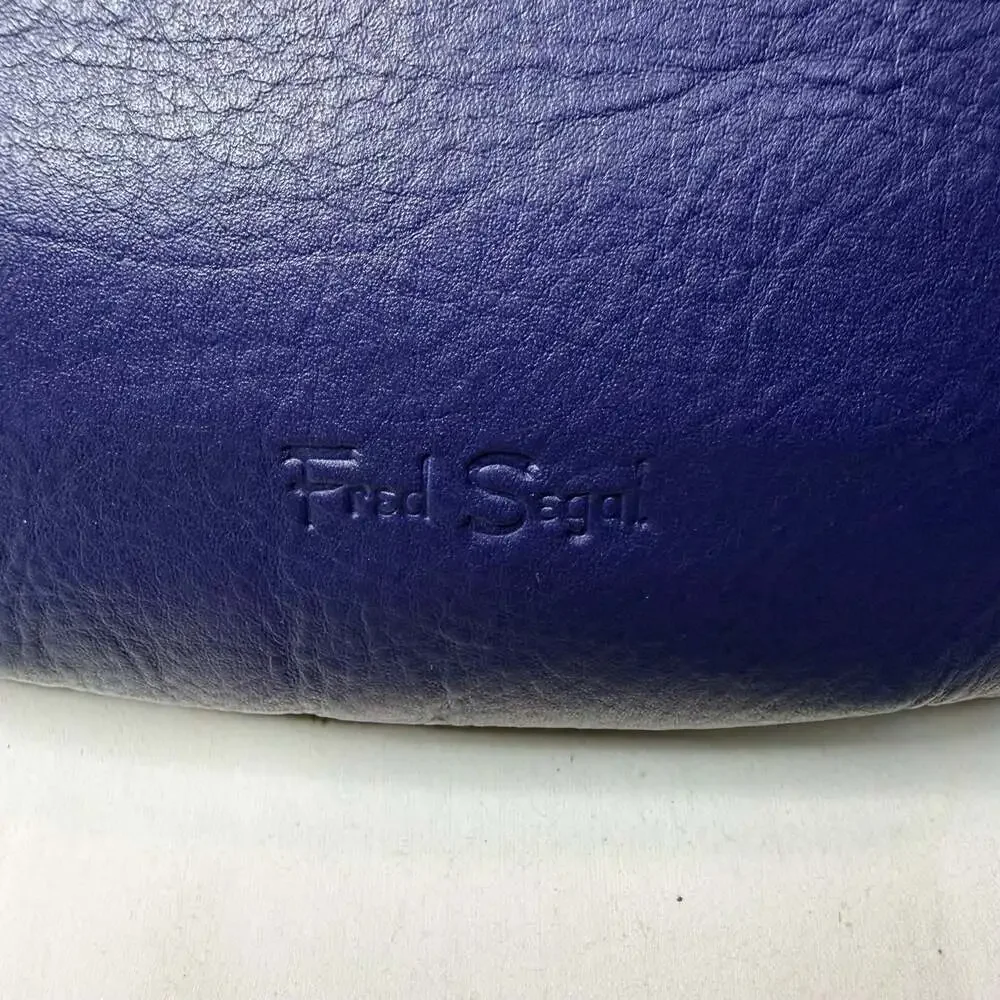 Fred Segal Blue Pebbled Leather Hobo Shoulder Bag Handbag